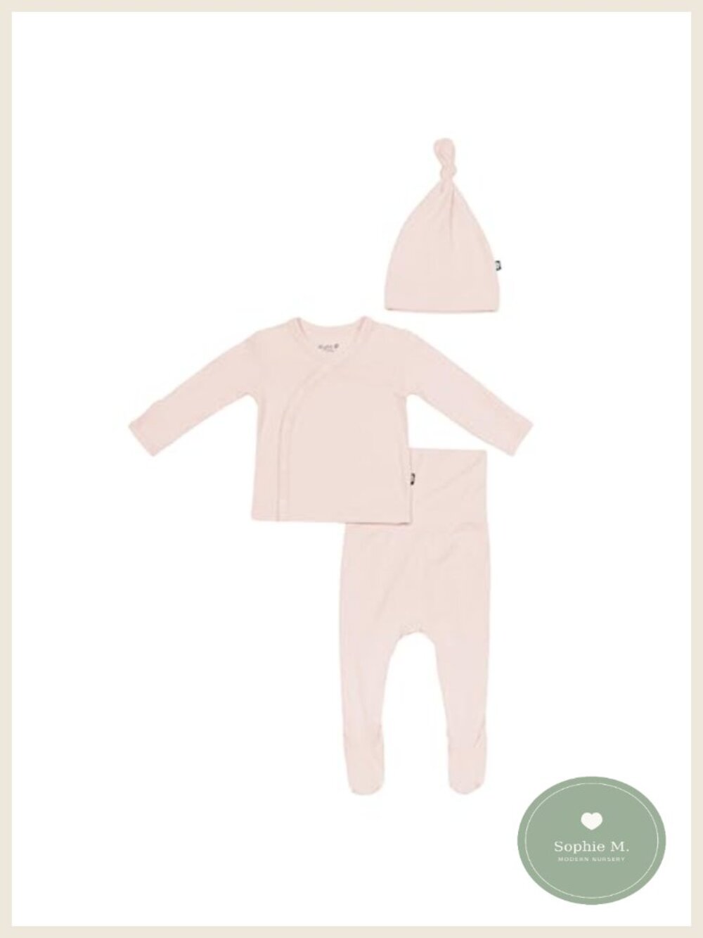 Newborn Take Me Home Set with Knotted Cap - Soft Bamboo Rayon Long Sleeve